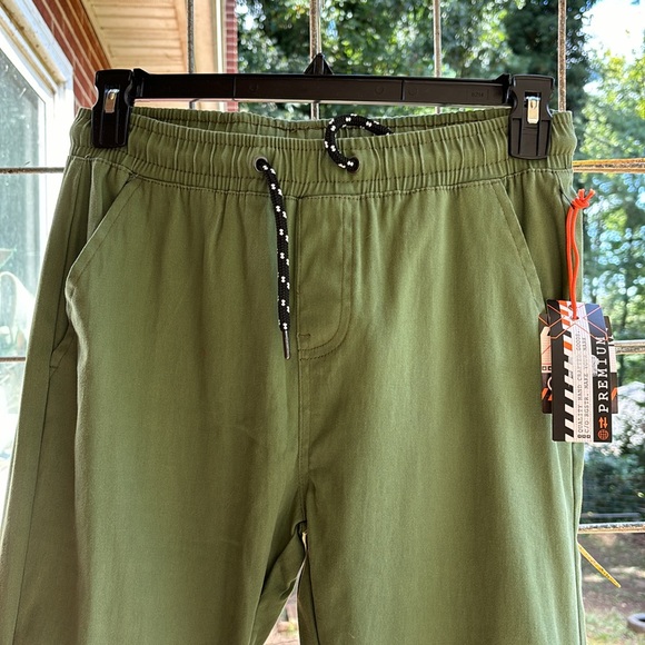 NWT RGSTR Olive Green Elastic Drawstring Waist Jogger Pants Khaki Joggers M - Picture 2 of 16